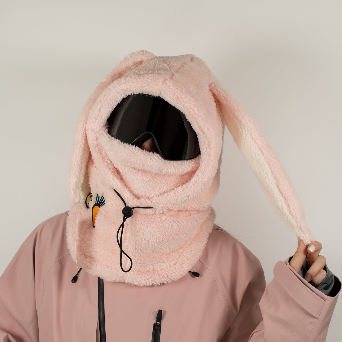 Plushy Warmy Bunny Style Helmet Hood