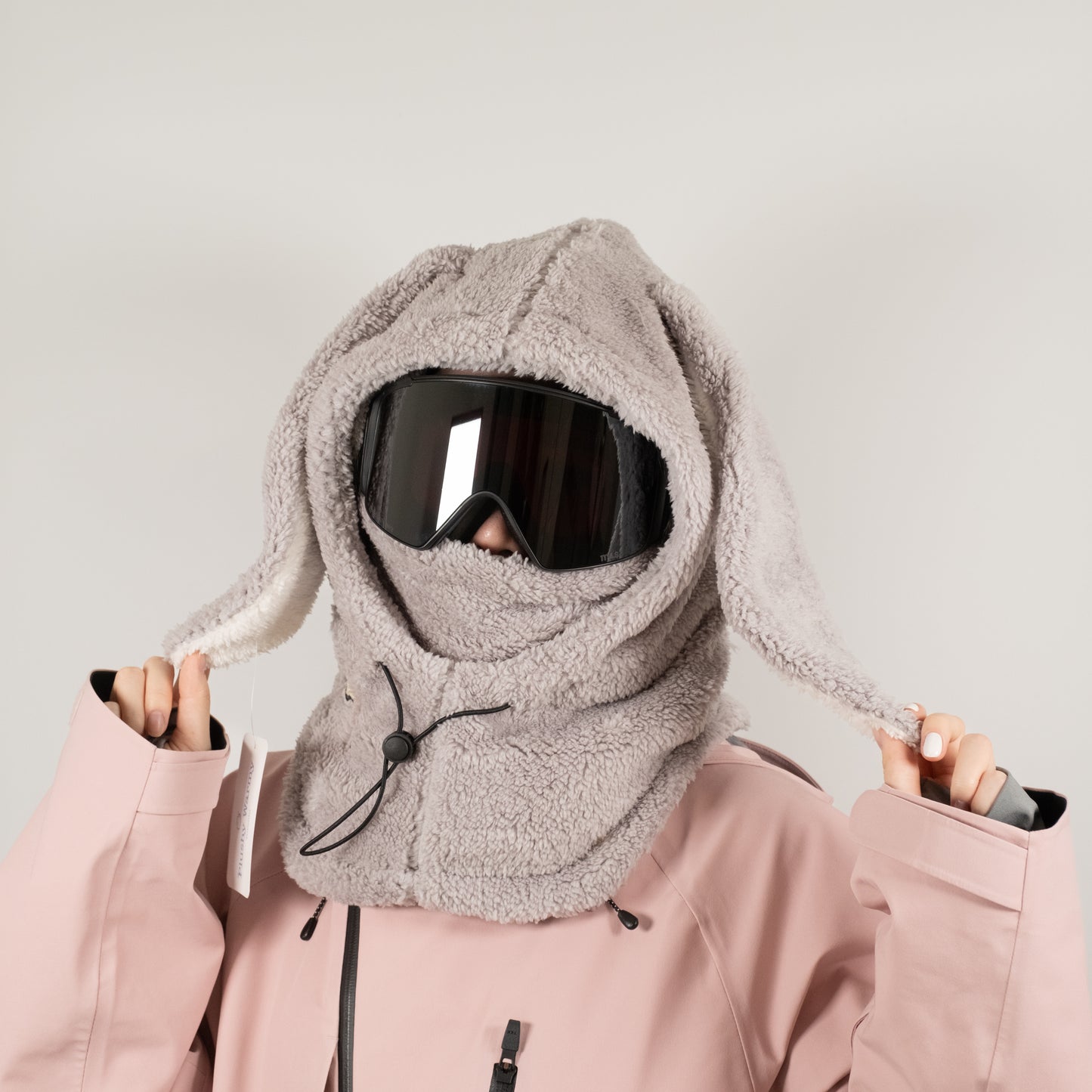 Plushy Warmy Bunny Style Helmet Hood