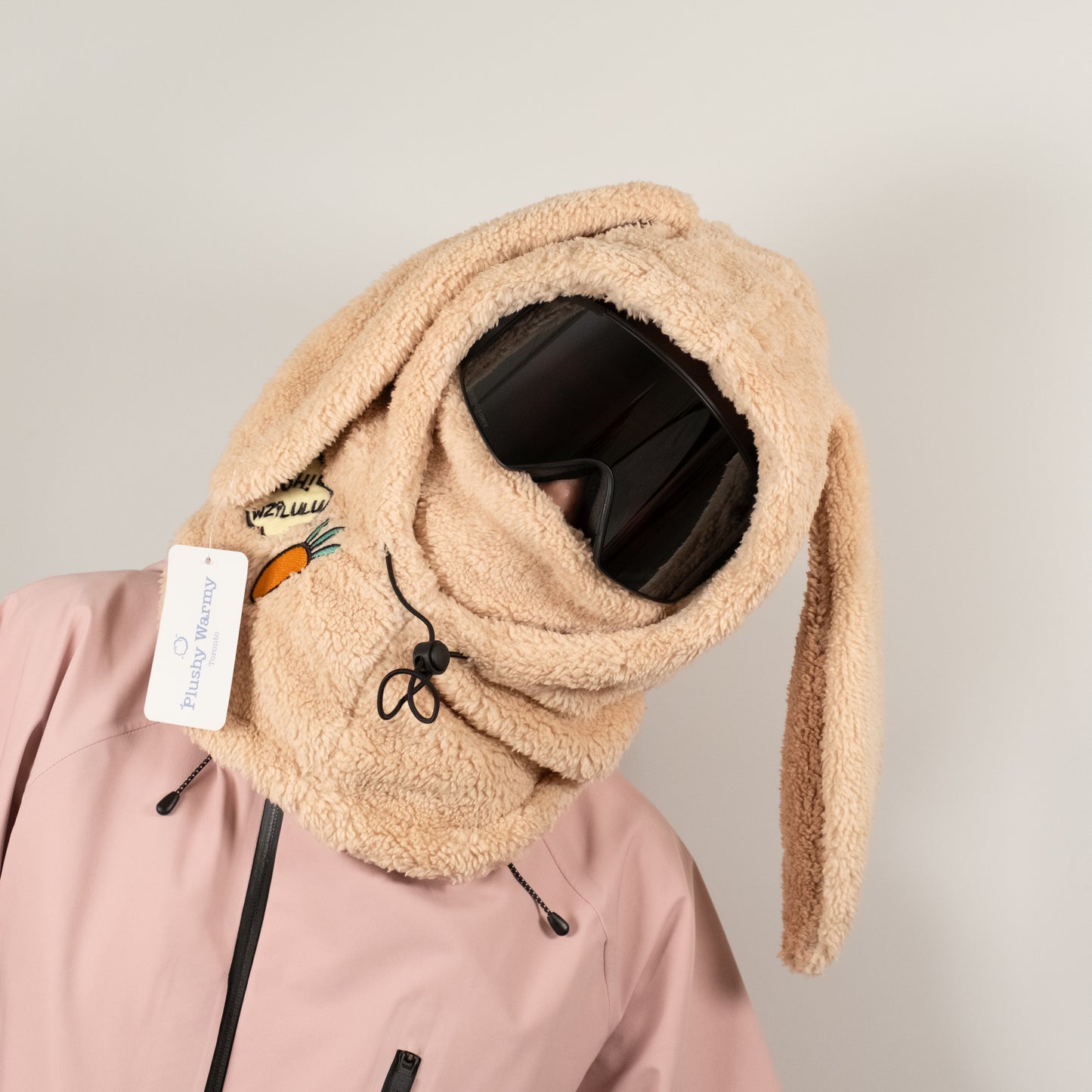 Plushy Warmy Bunny Style Helmet Hood