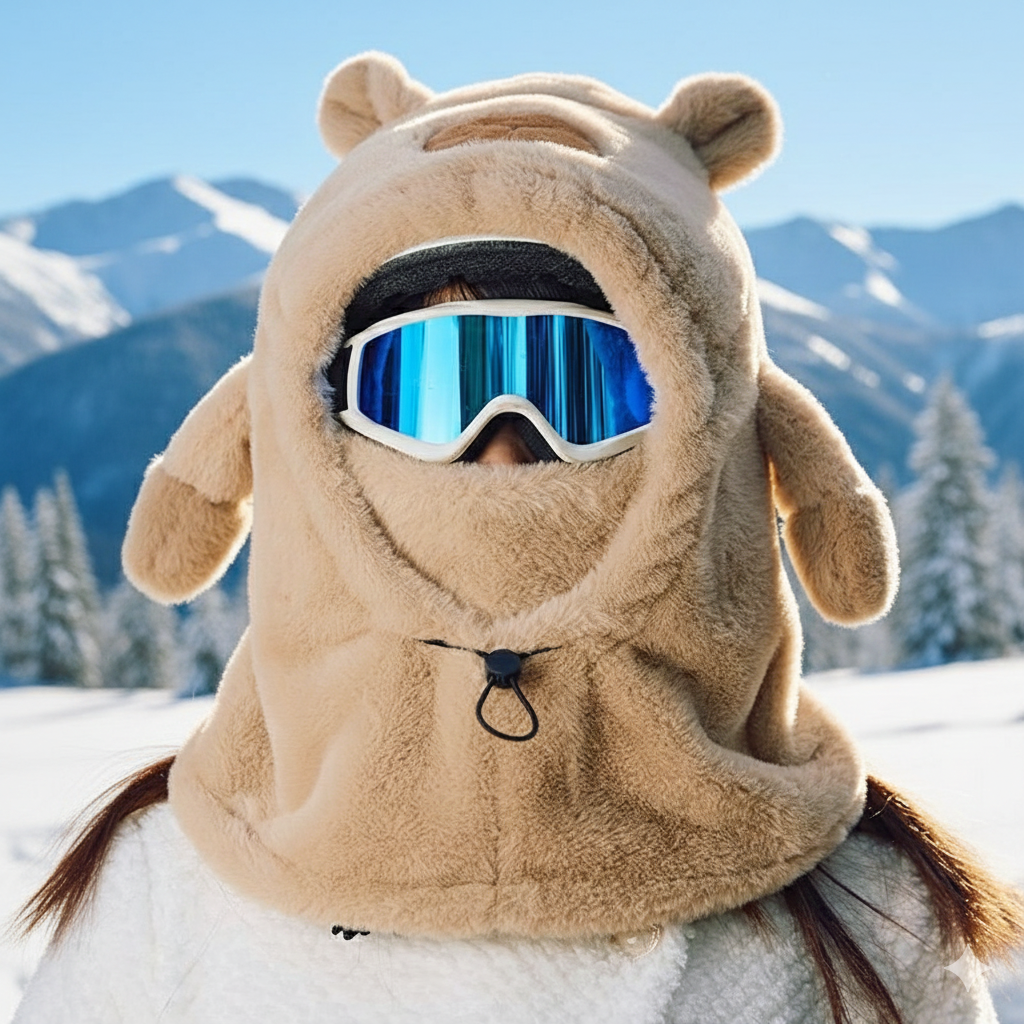 NEW Plushy Warmy Kapibala Helmet Hood